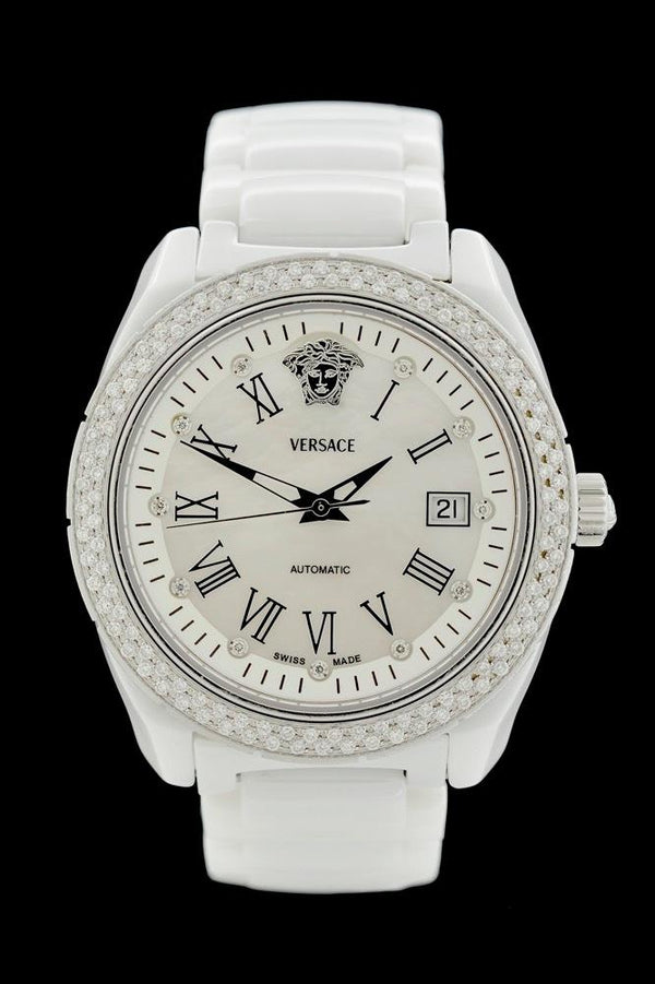 Versace DVDV One Keramik - Ref.: 01acs1 - Perlmutt - Jahr: ca. 2010 - 41mm - Premium Luxusuhr - Bild 1