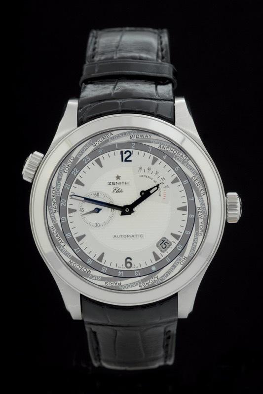 Zenith Class Elite Traveller Multicity - GMT - Ref.: 03.0520.687 - Edelstahl - Automatik - 44 mm - Baujahr: 2014 - Premium Luxusuhr - Bild 1